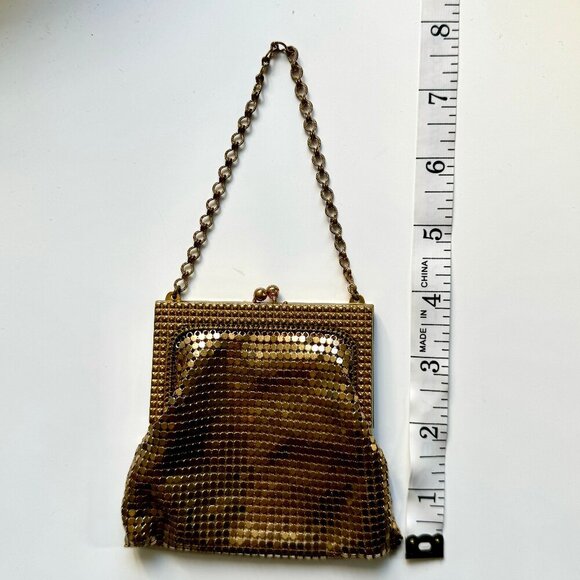 Vintage Whiting and Davis Tiny Gold Mesh Purse - Picture 3 of 7